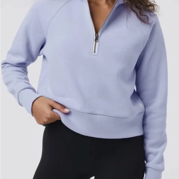 Vuori Sweaters - Vuori Restore Half Zip Hoodie Lavender Mist
